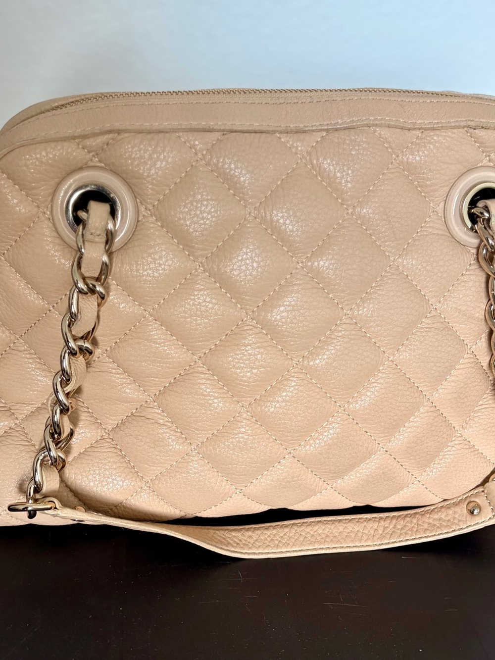 kate spade Quilted Leather Shoulder Bag - Nude- Used - Picture 2 of 10